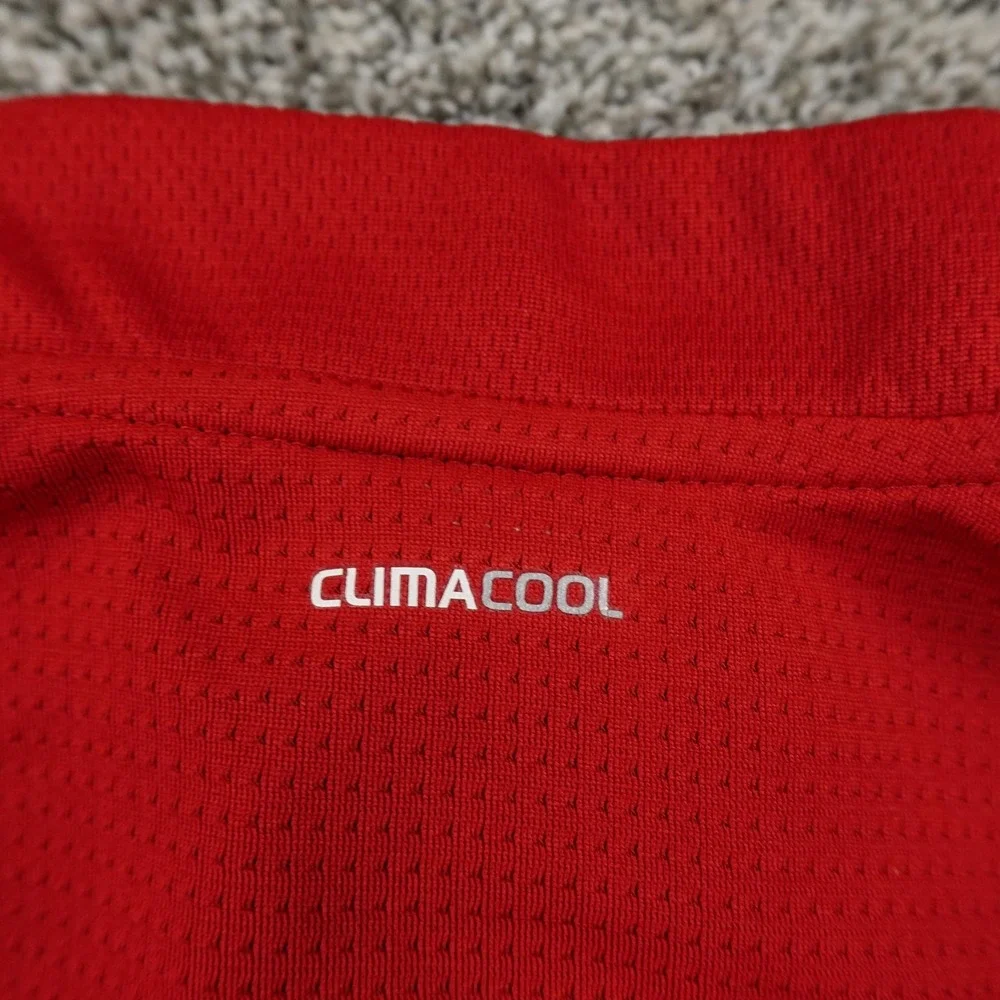 Adidas‎ Shirt Mens M Red Adizero ClimaCool Pullover 1/4 Zip Sweatshirt Athletic